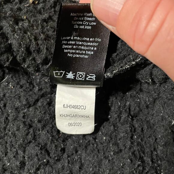 Matix Boys Sherpa Lined Full Zip Hoodie Jacket Gray Black Shoulder Sz L 10/12 - Picture 8 of 9